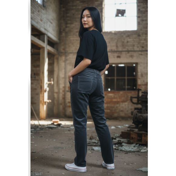 Fabulous Gloria Vanderbilt Gray Straight Leg Corduroy Pants 18, Rare Size - Picture 2 of 10